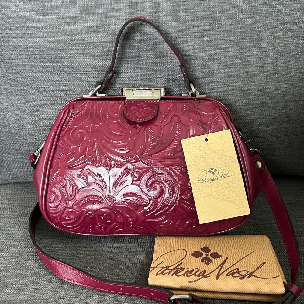 NWT PATRICIA NASH GRACCHI SATCHEL CROSSBODY BAG - Picture 8 of 9